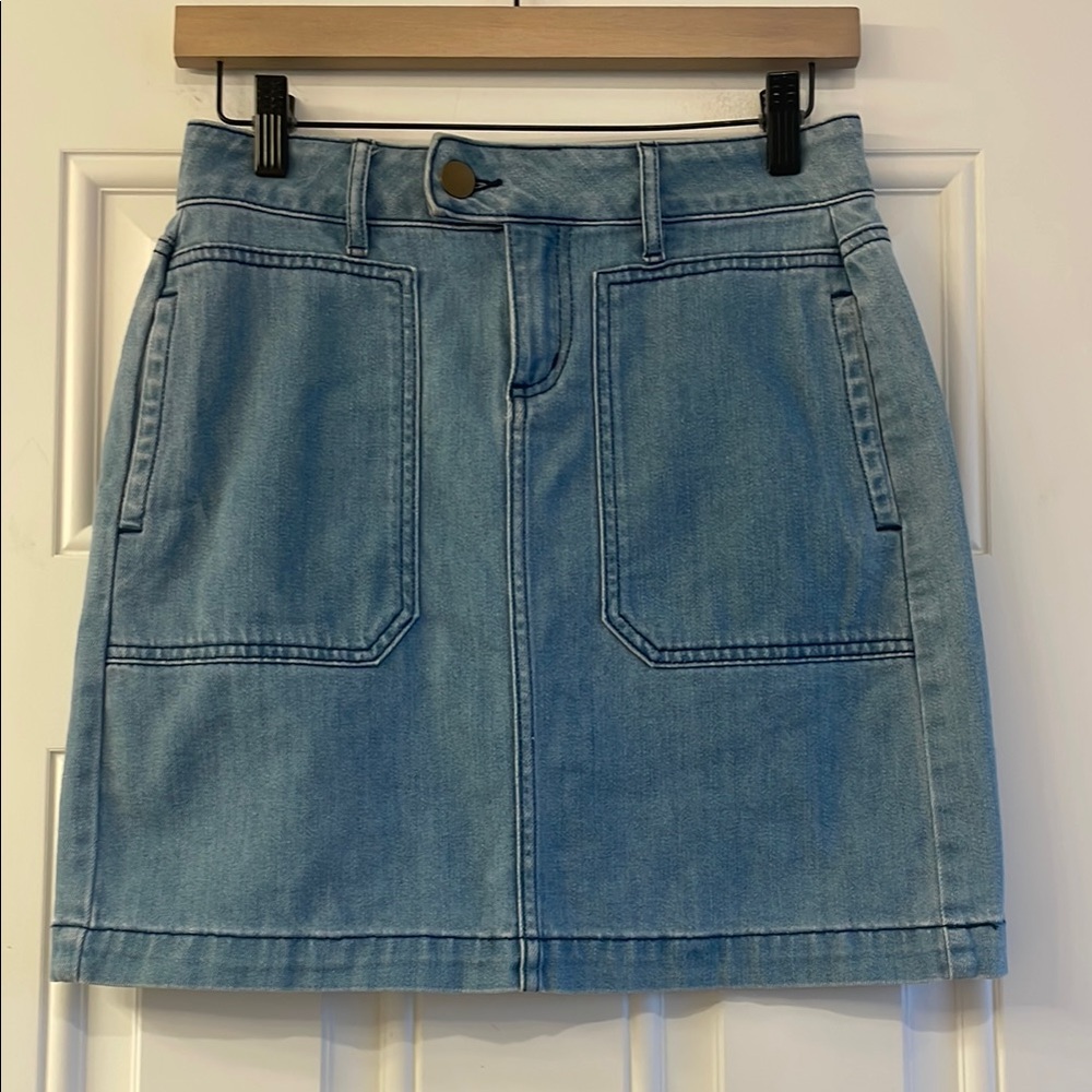 LOFT Denim Mini Skirt Sz 2